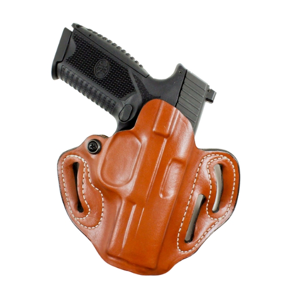 Picture of Desantis Gunhide Speed Scabbard Owb Tan Leather Belt Slide Fits Springfield Prodigy W/Wo Red Dot Fits 5" Barrel Right Hand 