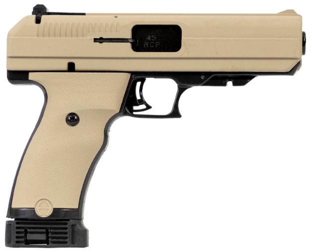 Picture of Hi-Point Model Jhp 45 Acp 4.50" 9+1, Fde American Flag, Picatinny Rail Frame, Serrated Steel Slide, Polymer Grip 