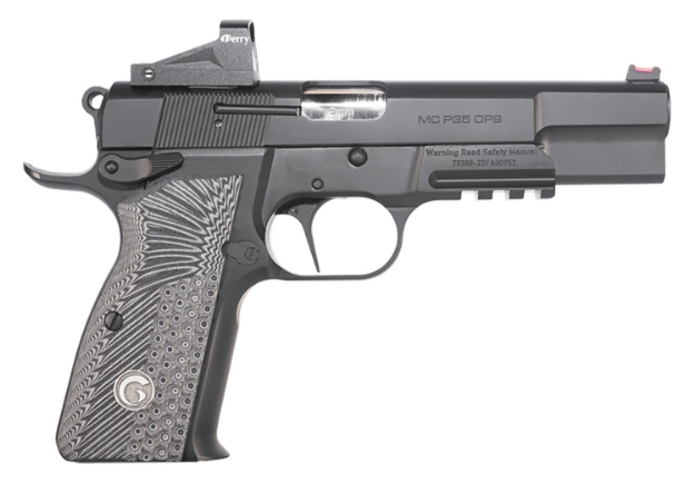 Picture of Girsan Mcp35 Ops 9Mm Luger 4.87" 15+1, Black, Serrated Blued Slide, Black & Gray Checkered Grip, Far-Dot Red Dot 