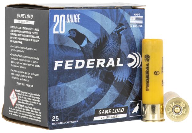 Picture of Federal Game-Shok High Brass 20 Gauge 3" 1 1/4 Oz 1300 Fps 6 Shot 25 Bx/10 Cs 