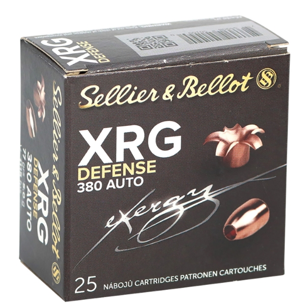 Picture of Sellier & Bellot Xrg Defense 9Mm 380 Acp 77 Gr Solid Copper Hollow Point (Schp) 25 Per Box/ 40 Cs 