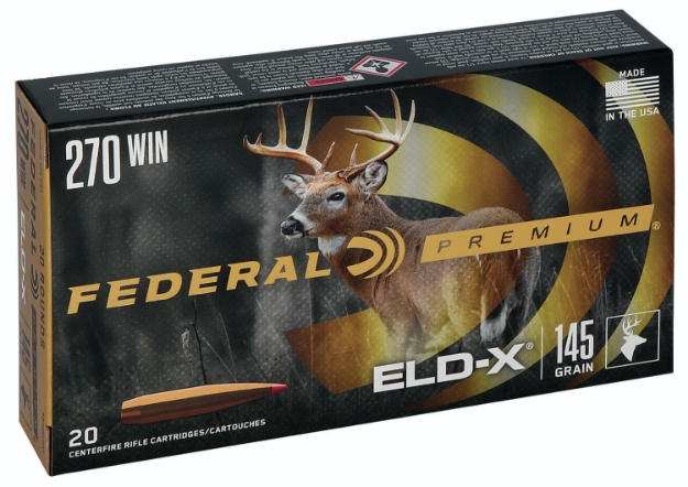 Picture of Federal Eld-X Premium 270 Win 145 Gr Extremely Low Drag-Expanding (Eld-X) 20 Per Box/ 10 Cs 