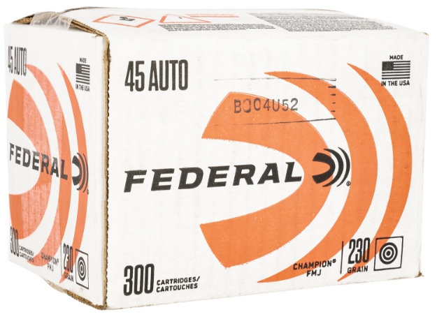 Picture of Federal Champion Training 45 Acp 230 Gr Full Metal Jacket (Fmj) 300 Per Box/ 1 Cs 