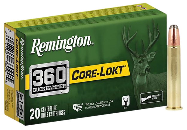 Picture of Remington Ammunition Core-Lokt Hunting 360 Buckhammer 180 Gr Soft Point Core-Lokt (Spcl) 20 Per Box/ 10 Cs 