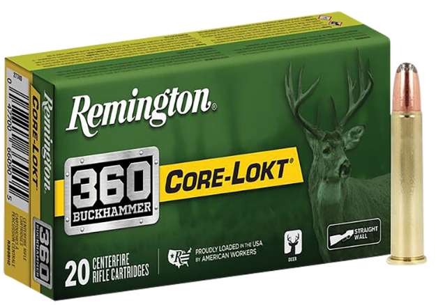 Picture of Remington Ammunition Core-Lokt Hunting 360 Buckhammer 200 Gr Soft Point Core-Lokt (Spcl) 20 Per Box/ 10 Cs 