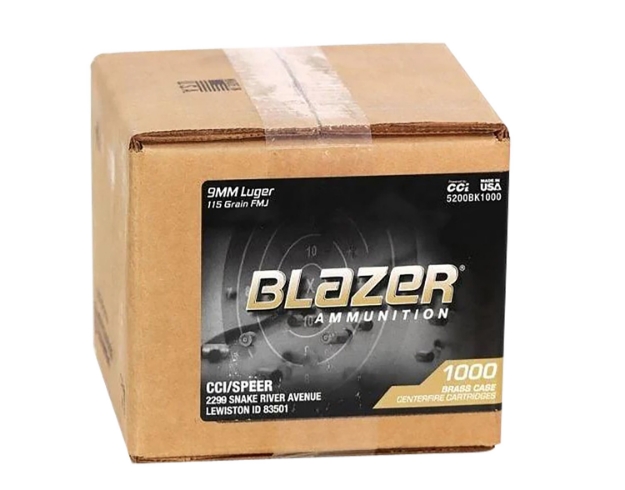 Picture of Cci Blazer Brass Handgun 9Mm Luger 115 Gr Full Metal Jacket (Fmj) 1000 Per Box/ 1 Cs 