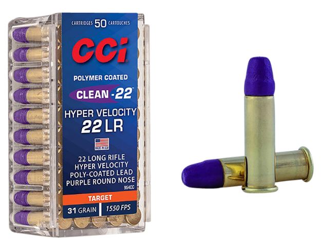 Picture of Cci Clean-22 Hyper Velocity 22 Lr 31 Gr Ln Purple 50 Per Box/ 100 Cs 