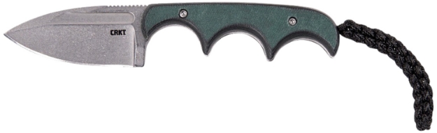 Picture of Crkt Minimalist 2.15" Fixed Spear Point Plain Stonewashed 8Cr13mov Ss Blade/Green Polished Resin Infused Fiber Handle 