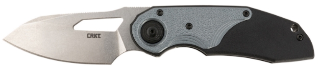 Picture of Crkt Attaboy 2.73" Folding Drop Point Plain Stonewashed D2 Steel Blade/Black/Silver Grn Handle Includes Pocket Clip 