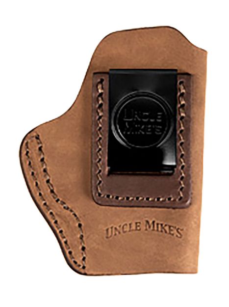 Picture of Uncle Mikes-Leather(1791) Umiwb1brwr Inside The Waistband Holster Iwb Size 01 Brown Leather Belt Clip Fits Walther Ppk 