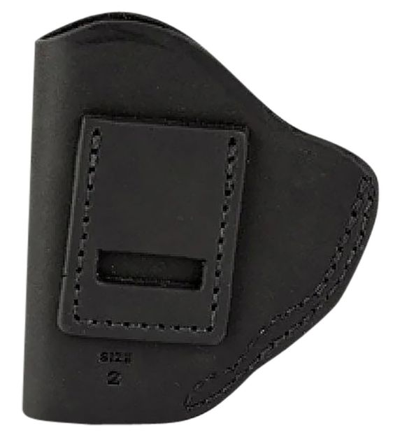 Picture of Uncle Mikes-Leather(1791) Umiwb2mblr Inside The Waistband Holster Iwb Size 02 Matte Black Leather Belt Clip Fits Small Frame Revolver Right Hand 