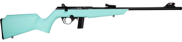 Picture of Rossi Rb22 Compact Bolt Action 22 Lr 10+1 16", Black Barrel/Rec, Cyan Monte Carlo Synthetic Stock, Fiber Optic Sights 