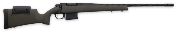 Picture of Weatherby 307 Range Xp 308 Win 5+1 22" Fluted, Black Barrel/Rec, Od Green Synthetic Stock With Adj. Cheek Rest, Accubrake Muzzle Brake, Triggertech Trigger 