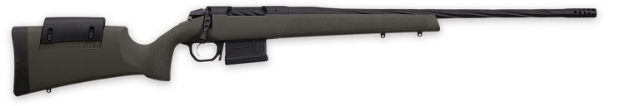 Picture of Weatherby 307 Range Xp 240 Wthby Mag 5+1 24" Fluted, Black Barrel/Rec, Od Green Synthetic Stock With Adj. Cheek Rest, Accubrake Muzzle Brake, Triggertech Trigger 