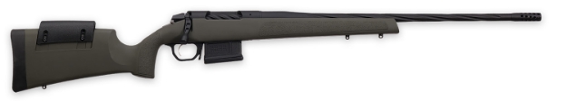 Picture of Weatherby 307 Range Xp 270 Win 5+1 24" Fluted, Black Barrel/Rec, Od Green Synthetic Stock With Adj. Cheek Rest, Accubrake Muzzle Brake, Triggertech Trigger 