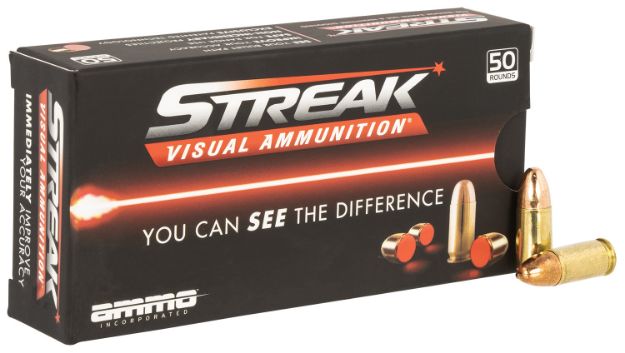 Picture of Ammo Inc Streak Visual (Red) Self Defense 9Mm Luger 124 Gr Total Metal Case (Tmc) 50 Per Box/ 20 Cs 