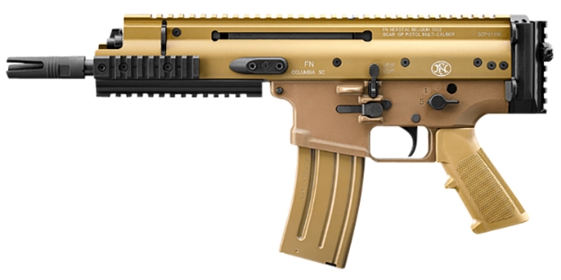 Picture of Fn Scar 15P 5.56X45mm Nato 30+1 7.50" Chrome-Lined Barrel, Flat Dark Earth, A2 Polymer Grip, Picatinny Stock Adapter, 3 Prong Flash Hider 