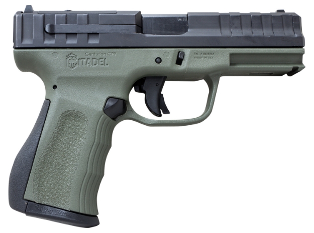 Picture of Citadel Centurion 9Mm Luger 14+1 4" Black Barrel, Aluminum/Optic Ready/Serrated Slide, Od Green Textured Polymer Frame & Grips 