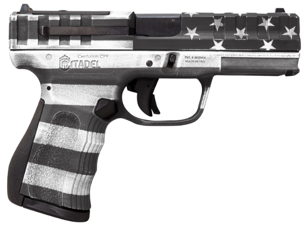 Picture of Citadel Centurion 9Mm Luger 14+1 4" Black Barrel, American Flag Gray Cerakote Aluminum/Optic Ready/Serrated Slide, American Flag Gray Cerakote Textured Polymer Frame & Polymer Grips 