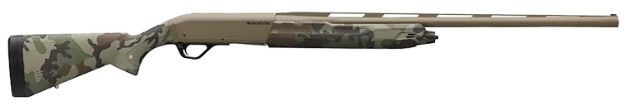 Picture of Winchester Repeating Arms 511313292 Sx4 Hybrid Hunter 12 Gauge 3.5" Chamber 4+1 (2.75") 28", Fde Cerakote Rec/Barrel, Woodland Camo Furniture, Truglo Fiber Optic Sight (Left Hand) 