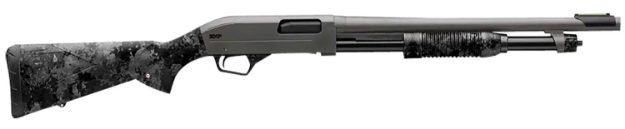 Picture of Winchester Repeating Arms 512450395 Sxp Hybrid Defender 12 Gauge 3" Chamber 5+1 (2.75") 18", Gray Barrel/Rec, Truetimber Midnight Synthetic Furniture, Fiber Optic Front 