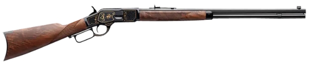 Picture of Winchester Repeating Arms 534313140 1873 150Th Anniversary 44-40 Win 13+1 24" Octagon Barrel, Polished Blued Rec With Gold Engraving, Black Walnut Stock 