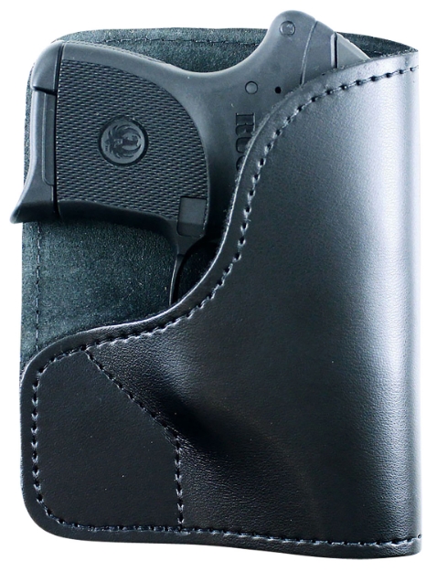 Picture of Desantis Gunhide 021Bjp6z0 The Trickster Black Leather Pocket Fits Sig P238/P238 Equinox/Kel-Tec P3at/P32/Kahr P380/Ruger Lcp 380/Taurus 738 Ambidextrous 