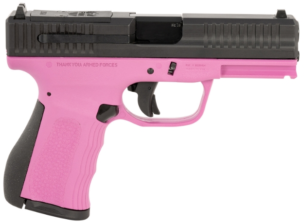 Picture of Fmk Fmkg49pk G3 9Mm Luger 14+1 4", Black Optic Cut/Serrated Slide, Pink Polymer Frame With Pic. Rail, Interchangeable Backstrap Grips 