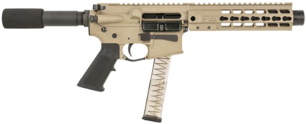 Picture of Brigade Firearms A091902b Battle Pistol 9Mm Luger 33+1 9", Fde Rec/8" U-Rail Handguard, Black A2 Grip/Padded Buffer Tube Brace, Mini Can, Glock Mag Compatible 