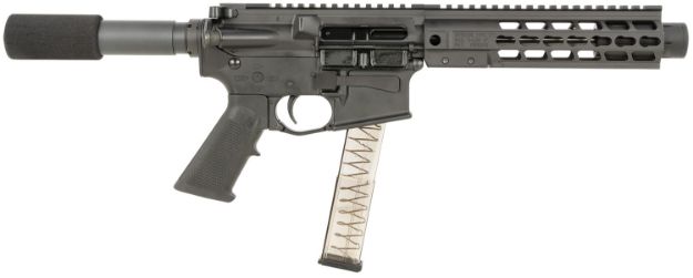 Picture of Brigade Firearms A091901b Battle Pistol 9Mm Luger 33+1 9", Black, 8" U-Rail Handguard, A2 Grip, Padded Buffer Tube Brace, Mini Can, Glock Mag Compatible 