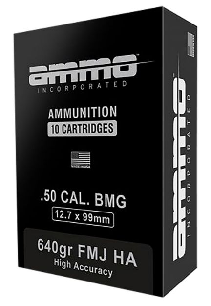 Picture of Ammo Inc 50Bmg640haa10 Signature Personal Defense 50 Cal 640 Gr Full Metal Jacket (Fmj) 10 Per Box/ 5 Cs 