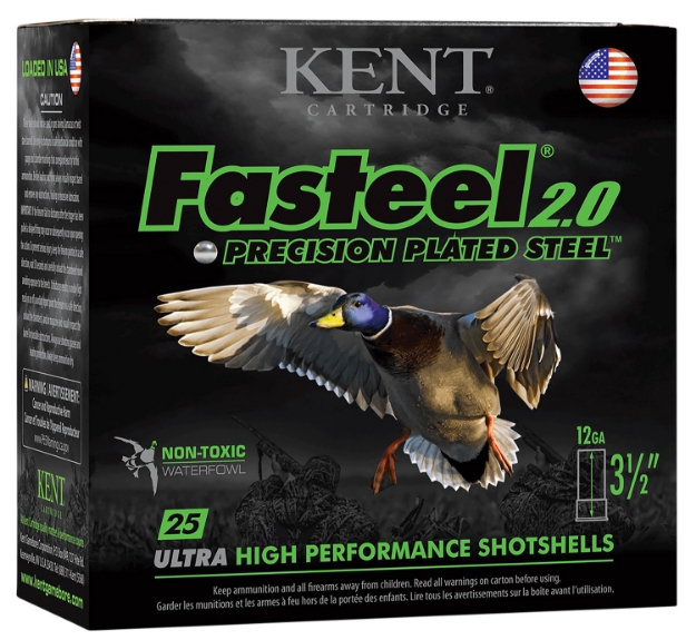 Picture of Kent Cartridge K123fsp362x4 Fasteel 2.0 Waterfowl 12 Gauge 3" 1 1/4 Oz Bb Shot 25 Per Box/ 10 Cs 