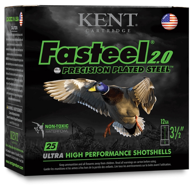 Picture of Kent Cartridge K123fsp364x6 Fasteel Precision Plated Steel 12 Gauge 3" 1 1/4 Oz 4X6 Shot 25 Per Box/ 10 Cs 