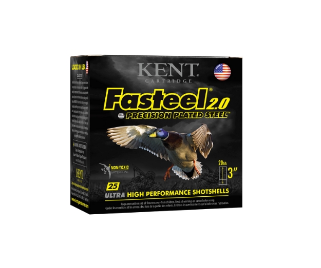 Picture of Kent Cartridge K203fsp282x4 Fasteel 2.0 Waterfowl 20 Gauge 3" 1 Oz 2X4 Shot 25 Per Box/ 10 Cs 