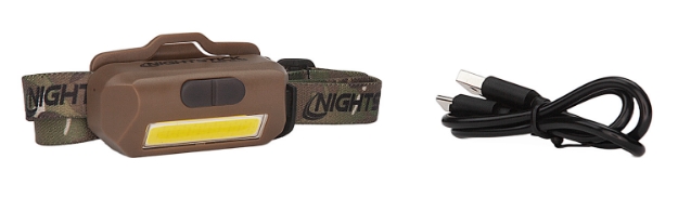 Picture of Nightstick Usb4510f Usb-4510F Multi-Flood Flat Dark Earth 35/60/250 Lumens Green/Red/White Led Bulb Clip-On/Camo Strap 