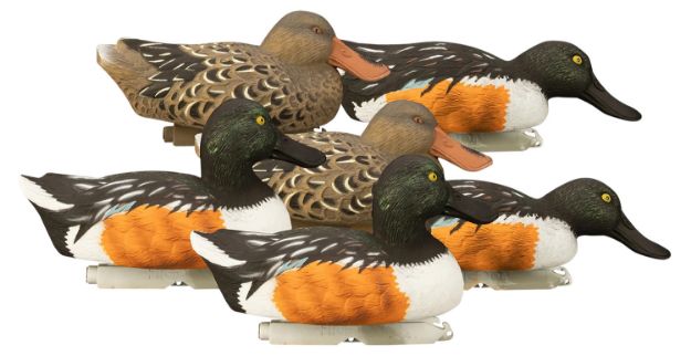 Picture of Higdon Outdoors 19963 Standard Shoveler Species Multi Color Foam Filled 6 Pack 