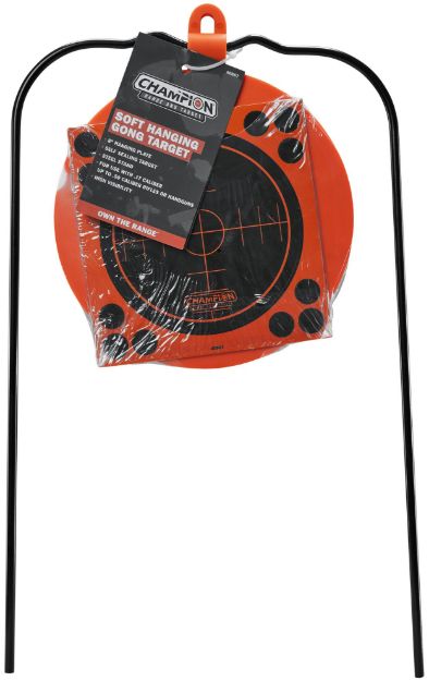 Picture of Champion Targets 40867 Gong Champion Centerfire Hanging Metal Target/ Black/Orange 