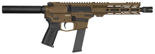 Picture of Cmmg Pe40a7351mb Banshee Mkgs 40 S&W 22+1 8", Midnight Bronze Rec, Buffer Tube (No Brace), Eml7 M-Lok Handguard, Zeroed Linear Comp (Glock Mag Compatible) 