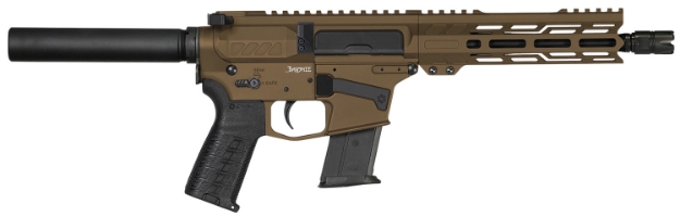 Picture of Cmmg Pe57a889dmb Banshee Mk57 5.7X28mm 8" 20+1, Midnight Bronze Rec/Eml7 M-Lok Handgaurd, Buffer Tube Brace, Black Oem Zeroed Accessories & Pistol Grip 