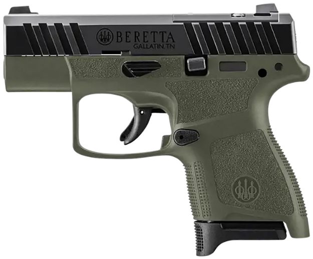 Picture of Beretta Usa Jaxn9278a1co Apx A1 Carry 9Mm Luger 8+1 3" Blued Steel Barrel, Black Optic Ready/Serrated Slide, Od Green Polymer Frame, Od Green Polymer Grips Features Burris Fast Fire 