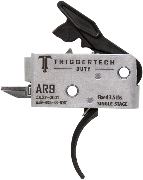 Picture of Triggertech Ah9sdb33nnc Duty Curved Trigger Single-Stage 3.50 Lbs Draw Weight Fits Ar-9 