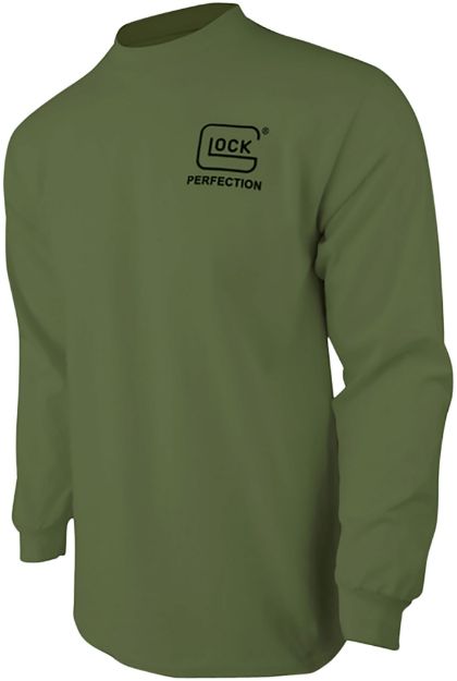 Picture of Glock Ap96065 Born In Austria Military Green Pre-Shrunk Cotton Long Sleeve Small 