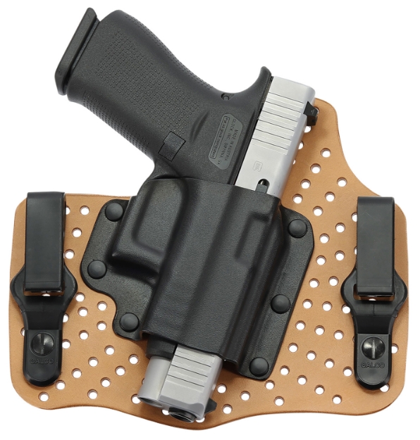 Picture of Galco Ka228 Kingtuk Air Iwb Natural Kydex/Leather Uniclip/Stealth Clip Fits Glock 20/21/23 Gen5/29/30 Right Hand 