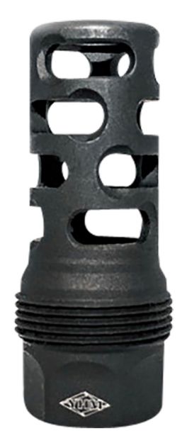 Picture of Yankee Hill 4405Mb24 Srx Q.D. Muzzle Brake Long Black Phosphate Steel With 5/8"-24 Tpi, 9Mm, 2.30" Oal & 9.375" Diameter For Srx Adapters 