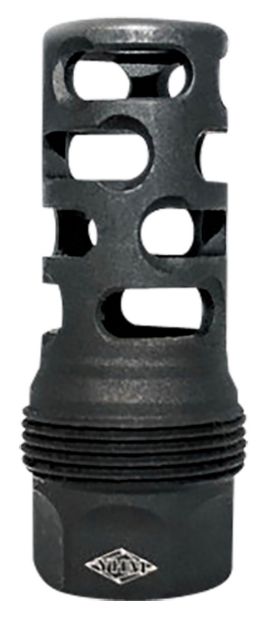 Picture of Yankee Hill 4405Mb28 Srx Q.D. Muzzle Brake Long Black Phosphate Steel With 1/2"-28 Tpi, 9Mm, 2.30" Oal & 9.375" Diameter For Srx Adapters 